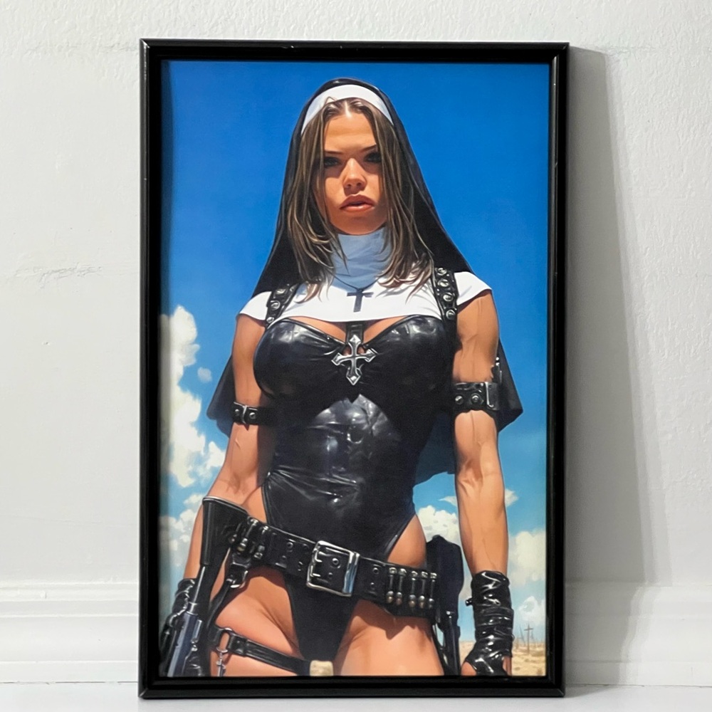 Nun with guns art Poster
